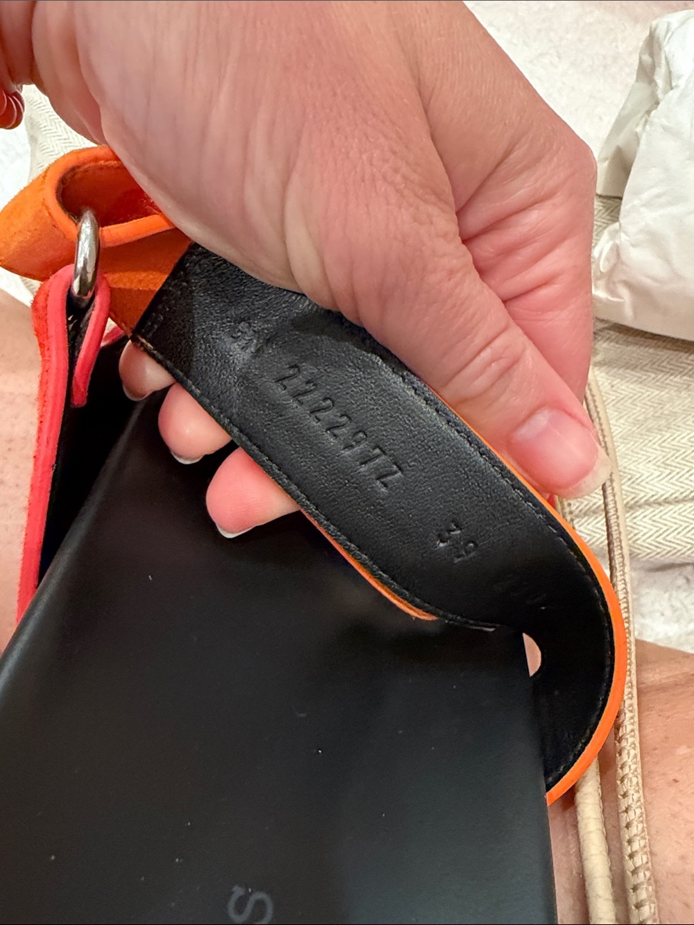 Hermes chypre - Slide Sandals (39) Suede - Picture 9 of 9